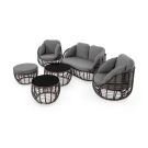 Комплект Из искусственного ротанга LOTUS lounge Шоколад металлик