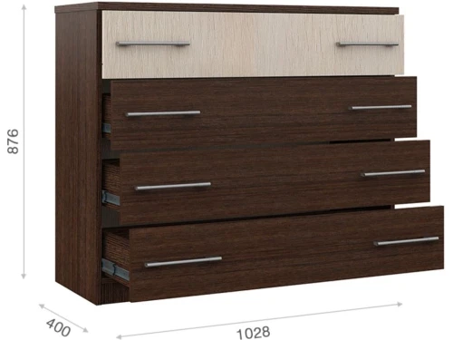 Спальня «Аврора», Венге/Дуб молочный