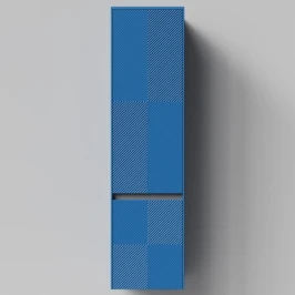 Пенал Соло 40, пример RAL 5019 Капри синий, матовая, подвесной, правый