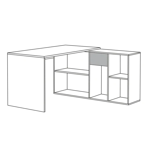 Стол письменный Лайт 03.245.01, Темно-серый