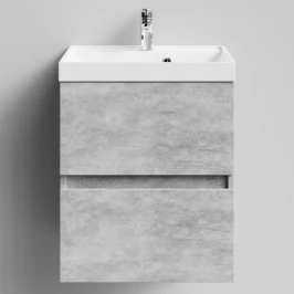 Тумба Бест 50  подвесной, Горный камень ПВХ 57807 Vodok с раковиной в комплекте