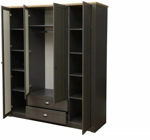 Шкаф для одежды Прованс (Олмеко) 37.01 серый