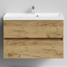 Тумба Бест 90 подвесной, Дуб Тортуга ПВХ 2357-43 Vodok с раковиной в комплекте Тумба Бест 90 подвесной, Дуб Тортуга ПВХ 2357-43 Vodok с раковиной в комплекте