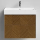 Тумба Катарини, 70 подвесной, Дуб цвет 5 Vodok с раковиной в комплекте