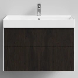 Тумба Лоренцо, 85 подвесной, Дуб цвет 20 Vodok с раковиной в комплекте