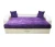 Диван еврокнижка Манчестер 160 ВЕЛЮР 10 ФИОЛЕТОВЫЙ ЭКОКОЖА БЕЖЕВАЯ НПБ