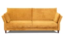 Диван прямой, книжка "Пекин", велюр желтый, 125, ППУ