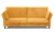 Диван прямой, книжка "Пекин", велюр желтый, 125, ППУ