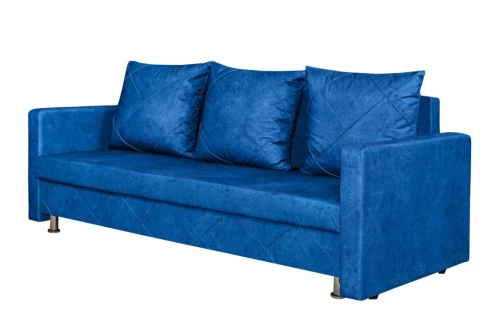 Диван еврокнижка Стелла велюр синий