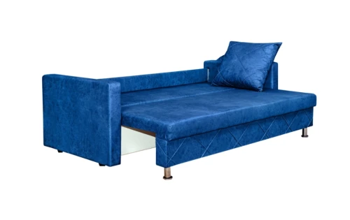 Диван еврокнижка Стелла велюр синий