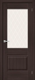 Межкомнатная дверь экошпон Прима-3 Wenge Melinga White Сrystal