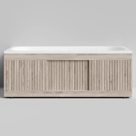 Экран-купе Тач 1500, 3 раздвижные двери, Дубослив ореховый светлый ПВХ 3445