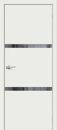 Межкомнатная дверь эмалит mr.wood Браво-2.55.П White Matt Mirox Grey
