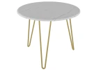 Стол журнальный Рид Голд 430 белый мрамор/золото