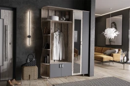 Прихожая Лика №1 1,5м, Дуб юкон, Графит