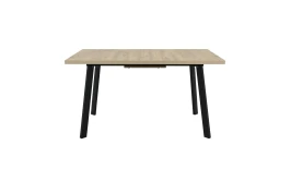 Стол Осло 140, Дуб Сильверджек Ореховый, Чёрный