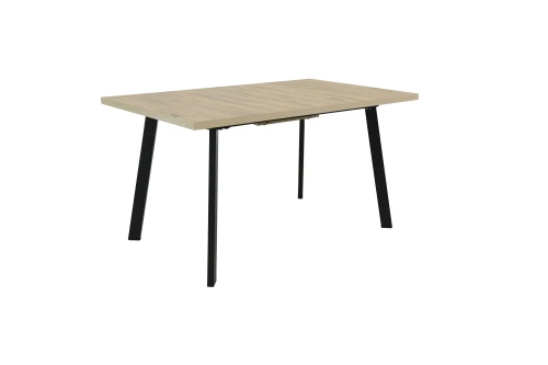 Стол Осло 140, Дуб Сильверджек Ореховый, Чёрный