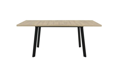 Стол Осло 140, Дуб Сильверджек Ореховый, Чёрный