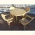 Комплект пластиковой мебели стол круглый «Ривьера» D900 мм бежевый + 4 кресла «Барселона»