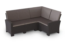 Угловой диван под ротанг Калифорния “California“ 188х136 см 4 места с подушками на сидение и спинку