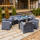 Обеденный комплект LANA LUX DINING L графитовый Обеденный комплект LANA LUX DINING L графитовый