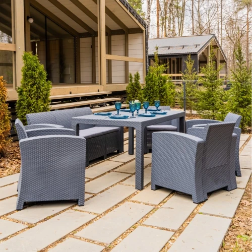 Обеденный комплект LANA LUX DINING L графитовый