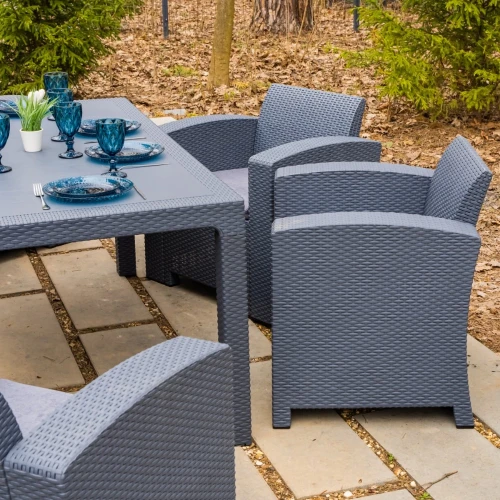 Обеденный комплект LANA LUX DINING L графитовый