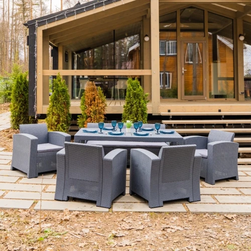 Обеденный комплект LANA LUX DINING L графитовый