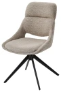 Стул АНДЕРС (ANDERS) 360 град, цвет БЕЖЕВЫЙ EYELASH -120 фактурный шенилл / ЧЕРНЫЙ каркас, ®DISAUR