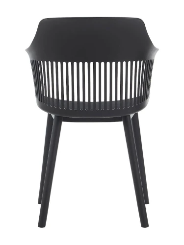 DC273 Стул пластиковый, ЧЕРНЫЙ c подушкой