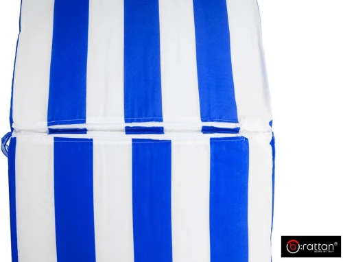 Матрац 710*570/1130*570мм с вертикальной подушкой (бело-синий) Premium