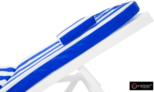 Матрац 710*570/1130*570мм с вертикальной подушкой (бело-синий) Premium