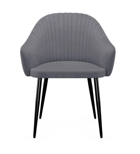 Стул DikLine 439 поворотный, C56 серый, ножки черные