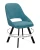 Стул DikLine 247 поворотный, AN12 бирюза, ножки черные