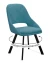 Стул DikLine 247 поворотный, AN12 бирюза, ножки черные