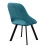 Стул DikLine 247 поворотный, AN12 бирюза, ножки черные