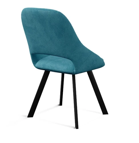 Стул DikLine 247 поворотный, AN12 бирюза, ножки черные