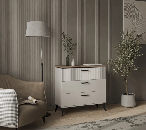 VINATI, Комод 3S. Цвет ПЕРСИДСКИЙ ЖЕМЧУГ/ АМАРОК