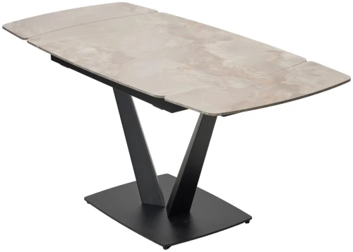 Стол ALATRI 120 GLOSS AMBER JADE SOLID CERAMIC / BLACK, ®DISAUR