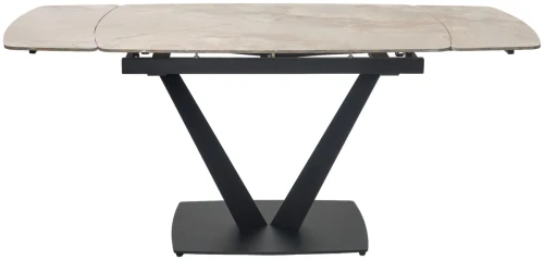 Стол ALATRI 120 GLOSS AMBER JADE SOLID CERAMIC / BLACK, ®DISAUR