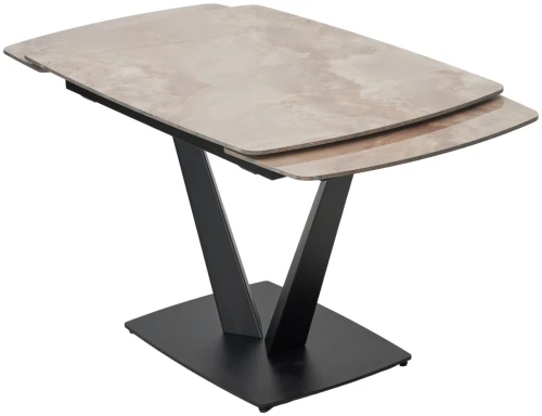 Стол ALATRI 120 GLOSS AMBER JADE SOLID CERAMIC / BLACK, ®DISAUR