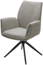 Стул YOZEF 360 град. поворот. KN01-04 Светло-серый, ткань / Черный, ®DISAUR Стул YOZEF 360 град. поворот. KN01-04 Светло-серый, ткань / Черный, ®DISAUR