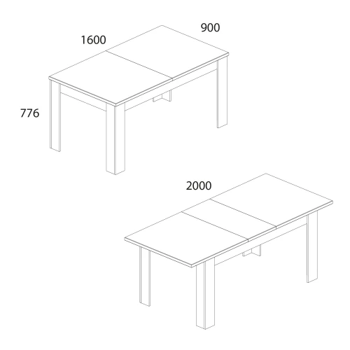 Стол раздвижной, PROVENCE, цвет вудлайн крем\дуб каньон