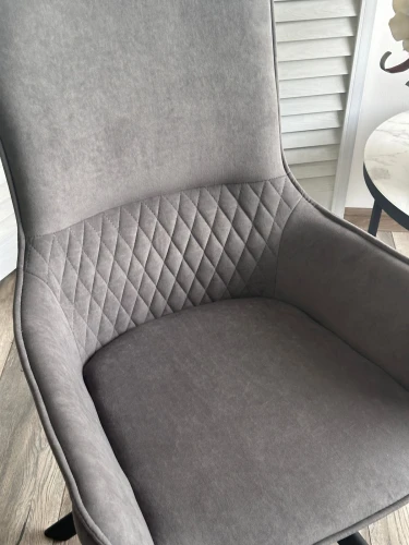 Стул GALAXY, 360 град. поворот. B28 Темно-серый, велюр / черный каркас, М-City