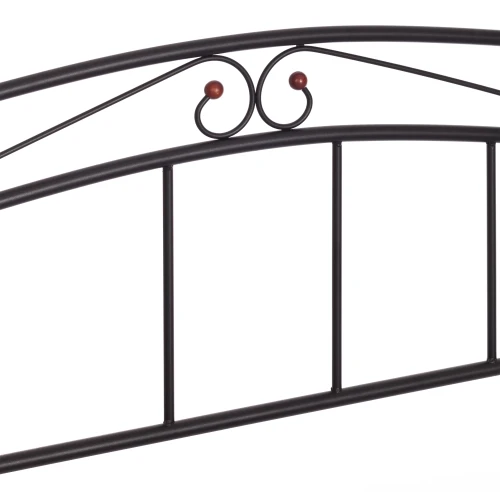 Кровать AT-8077 дерево гевея/металл, 160*200 см (Queen bed), красный дуб/черный