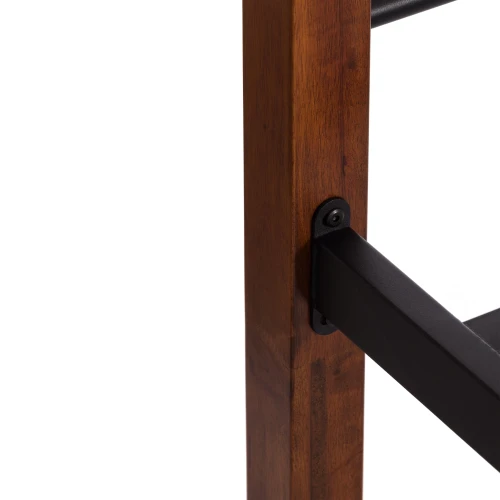 Кровать AT-8077 дерево гевея/металл, 160*200 см (Queen bed), красный дуб/черный