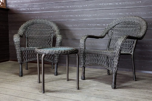 Садовый комплект из искусственного ротанга Мэдисон НЬЮ (Medison NEW) Balcony set с круглым столиком без подушек