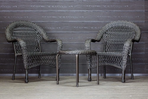 Садовый комплект из искусственного ротанга Мэдисон НЬЮ (Medison NEW) Balcony set с круглым столиком без подушек