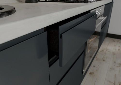 Модульная кухня Маори 2400 Нуар Эмаль прямая