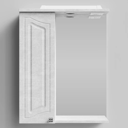 Зеркало Адам 55, Белый камень ПВХ 57805, левая